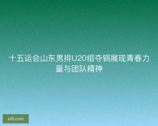 十五运会山东男排U20组夺铜展现青春力量与团队精神